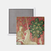36.婦人と一角獣(ユニコーン):『視覚』 マグネット (正面/裏面)