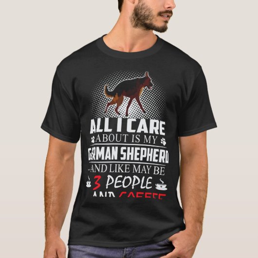36 私が気にしているのはジャーマンシェパードだけ Tシャツ (正面)