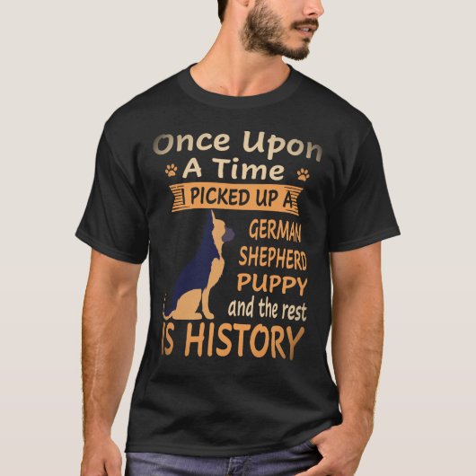 36 私はかつてジャーマンシェパードを拾いました Tシャツ (正面)