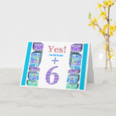 36 46 56 66 76 86 96年若い！ハッピーバースデー カード (黄色い花)