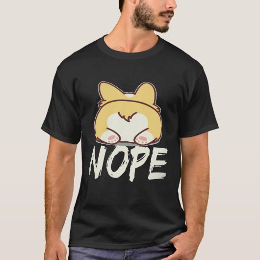 36 Nope - コーギー Tシャツ (正面)
