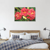 36"x24" レッドデイリリー キャンバスプリント (インサイチュ (寝室))
