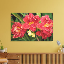 36"x24" レッドデイリリー キャンバスプリント