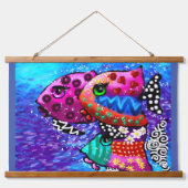 36"x26"タペストリー2匹の魚のセお洒落ット 吊り下げ型タペストリー (正面2)