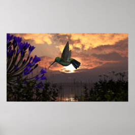 36"x40"紙ポスターw' "Flight of the Hummingbird ポスター