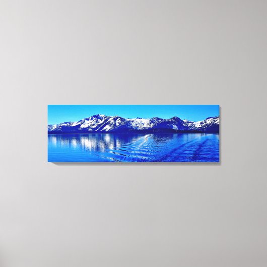 36" x 12" タホ湖の美しい風景 キャンバスプリント ギャラリー包装 (正面)