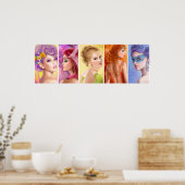 36" x 12"、バリューポスター紙（マット）女性妖精 ポスター (キッチン)