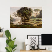 36 x 24インチヴィンテージウォールアートランドスケープ ポスター (ホームオフィス)