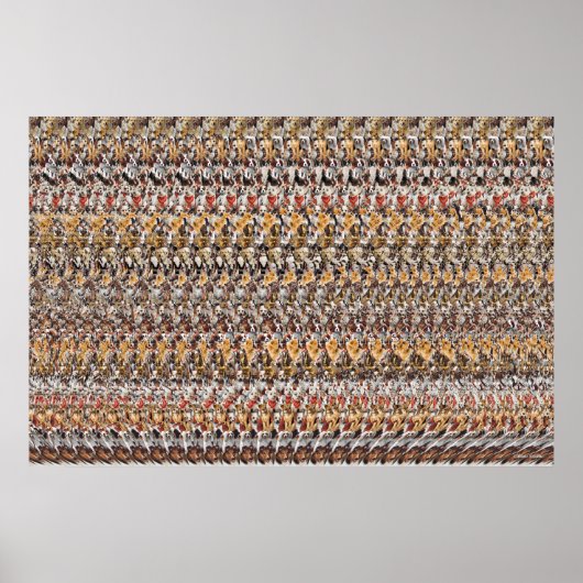 36" x 24" "パピー遊ズ" 3D魔法アイ® ポスター (正面)