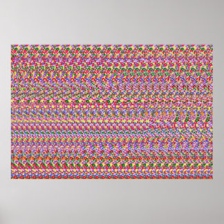 36" x 24" "プールサメ" 3Dポスター(魔法アイ®) ポスター