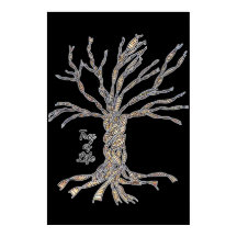 36 " x 24"ポスター、黒