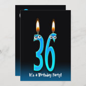 36thバースデーパーティー招待状 招待状 (正面/裏面)