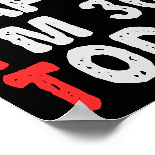 36th今日の誕生日ギフトのアイディアで幸せおもしろい ポスター (角)