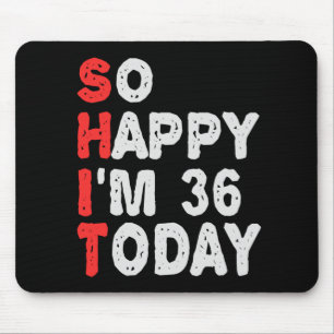 36th今日の誕生日ギフトのアイディアで幸せおもしろい マウスパッド