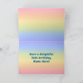 36th Birthday: Colorful Rainbow # 36, Custom Name カード (内部)