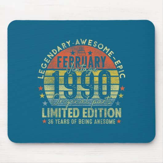 36th Birthday Legends February 1996 Design マウスパッド (正面)