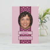 36th Birthday Party招待写真と名前 招待状 (スタンド正面)