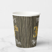 36th Birthday Party — フェイク金ゴールド&ウッドフェイク・ルックス 紙コップ (右)