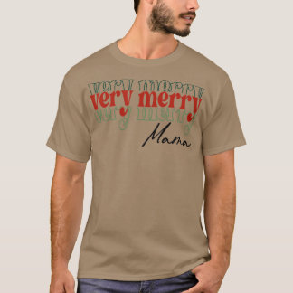 36Xo非常にマメリーマクリスマスビーブレトロクリスマスMa Tシャツ