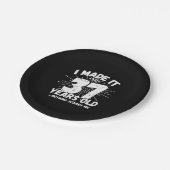 37おもしろい誕生日引用文皮肉37歳 ペーパープレート (アングル)