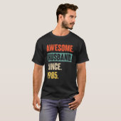 37の結婚アニバーサリーの贈り物 – 夫素晴らしS Tシャツ (正面フル)
