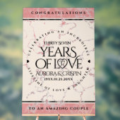 37エレガントth Alabasterの結婚記念日 アクリルサイン (ニュートラル)