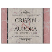 37エレガントth Alabasterの結婚記念日 カッティングボード (正面)