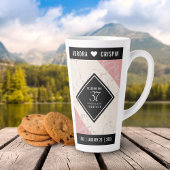 37エレガントth Alabasterの結婚記念日 カフェラテマグ