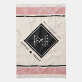 37エレガントth Alabasterの結婚記念日 キッチンタオル (縦)