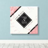 37エレガントth Alabasterの結婚記念日 キャンバスプリント (インサイチュ (ウッドフロア))