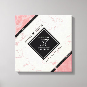 37エレガントth Alabasterの結婚記念日 キャンバスプリント