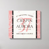 37エレガントth Alabasterの結婚記念日 キャンバスプリント (正面)