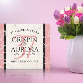 37エレガントth Alabasterの結婚記念日 キャンバスプリント