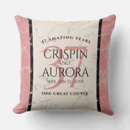 37エレガントth Alabasterの結婚記念日 クッション