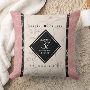 37エレガントth Alabasterの結婚記念日 クッション