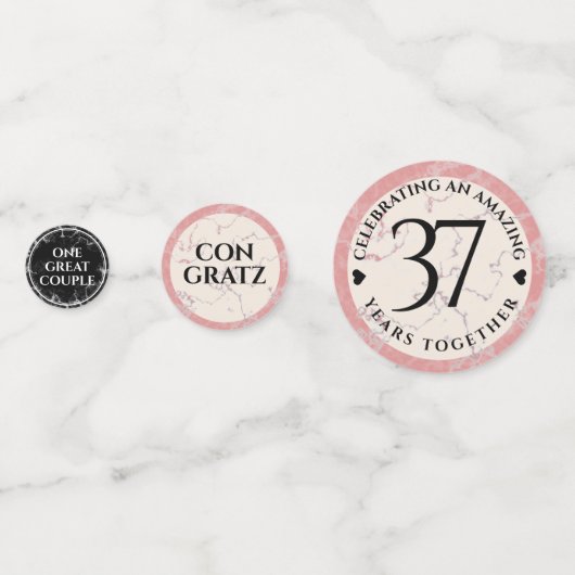 37エレガントth Alabasterの結婚記念日 コンフェッティ (正面)