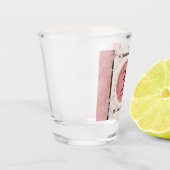 37エレガントth Alabasterの結婚記念日 ショットグラス (左)