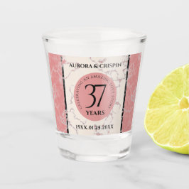 37エレガントth Alabasterの結婚記念日 ショットグラス