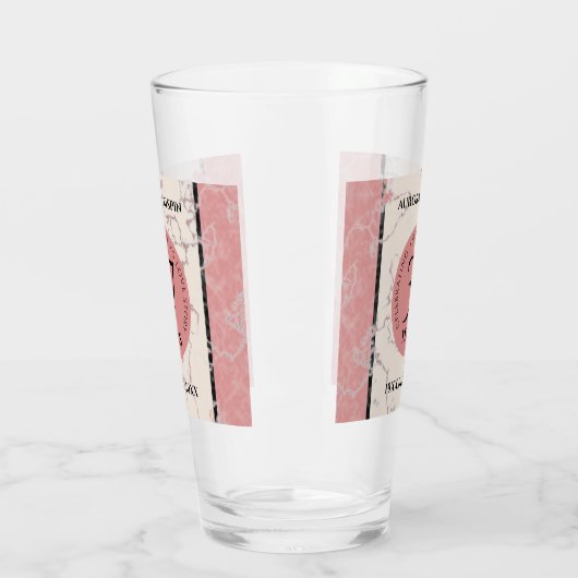 37エレガントth Alabasterの結婚記念日 タンブラーグラス (左)