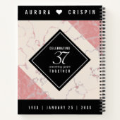 37エレガントth Alabasterの結婚記念日 ノートブック (裏面)