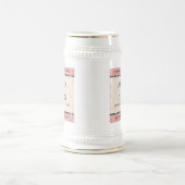 37エレガントth Alabasterの結婚記念日 ビールジョッキ (中央)