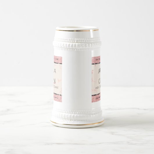 37エレガントth Alabasterの結婚記念日 ビールジョッキ (中央)