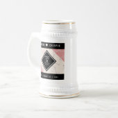 37エレガントth Alabasterの結婚記念日 ビールジョッキ (正面左)