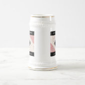 37エレガントth Alabasterの結婚記念日 ビールジョッキ (中央)