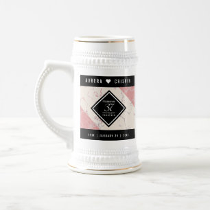 37エレガントth Alabasterの結婚記念日 ビールジョッキ