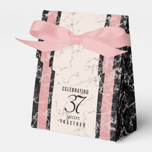 37エレガントth Alabasterの結婚記念日 フェイバーボックス (正面サイド)