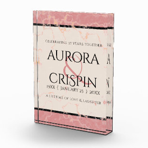 37エレガントth Alabasterの結婚記念日 フォトブロック