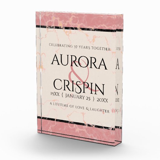 37エレガントth Alabasterの結婚記念日 フォトブロック (右)