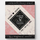 37エレガントth Alabasterの結婚記念日 フォトプラーク (正面)