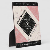 37エレガントth Alabasterの結婚記念日 フォトプラーク (側面)